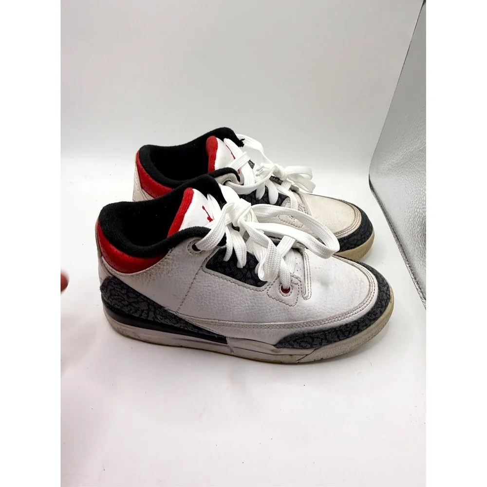 Nike Air Jordan 3 Retro DB0443-100 Kids US 2 Sneakers‎ White Lifestyle Shoes